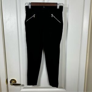 Zara Trafaluc CollectionBlack Dress Pants Leggings with Zipper Pockets Size M